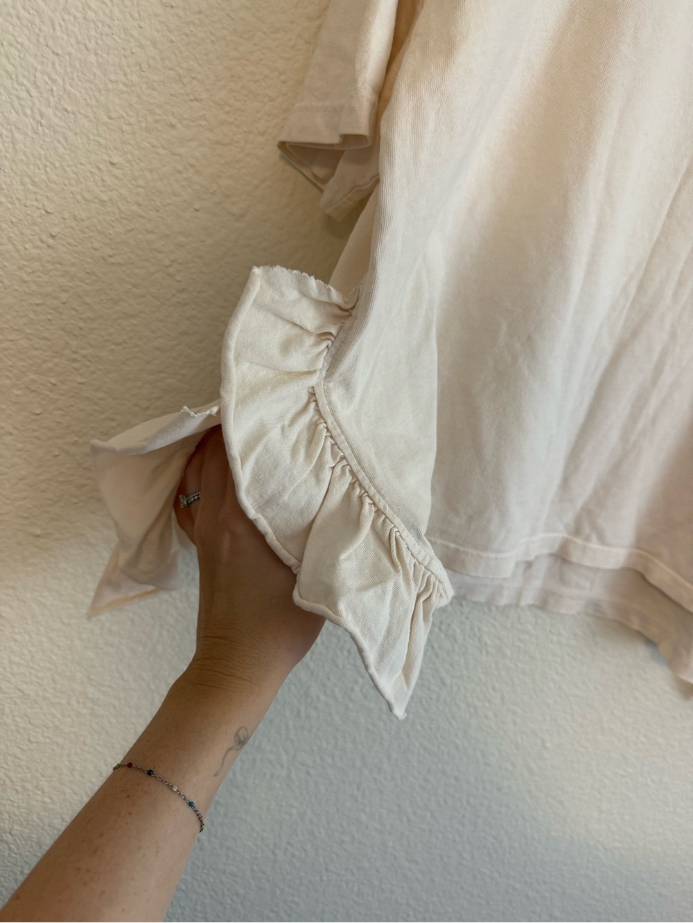 Current/Elliot Side Slit Ruffle Tee - Picture 3 of 7